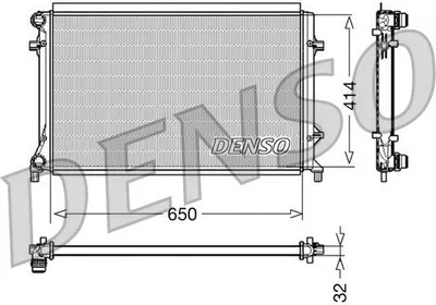 Produktbild von DENSO DRM32016 Kühler Wasserkühler Motorkühler für VW GOLF VI (5K1) Golf V Schrägheck (1K1) TOURAN (1T1, 1T2) Passat Variant (3C5) für AUDI