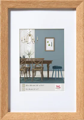 Obrázek produktu pro Dřevěný rám Walther Fiorito 60x80 cm světlý dub s paspartou 50x70 cm