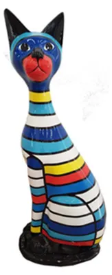 Immagine prodotto di Gatto di design in plastica da giardino 98 cm Nuova scultura figura