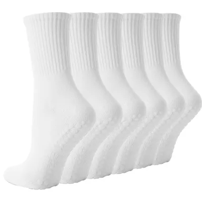 Produktbild von Damen Antirutsch Socken 3er Pack Yogasocken mit Noppen Weiß