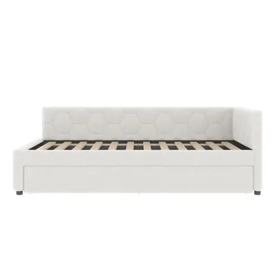 Produktbild von Schlafsofa mit Bettfunktion, Gästebett und Lattenrost 140x200 cm, Polsterbett, Doppelbett, Vlies