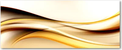 Produktbild von Tulup® Glas-Bild Wandbild aus Glas - 125x50 - Wandkunst - Wandbild hinter gehärtetem Sicherheitsglas - Dekorative Wand für Küche & Wohnzimmer  - Kunst: modern & klassisch - Abstrakte Wellen - Gelb