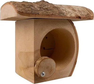 Produktbild von Famanu Vogelfutterstation aus Birkenholz - wetterfest, 17 x 12 x 16 cm