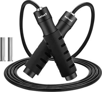 Immagine prodotto di Corda per saltare distorta con cuscinetti a sfera - Adulti - Regolabile - Antiscivolo - Traspirante - Impugnatura in schiuma ABS - Speed Fitness Skipping Rope Mat