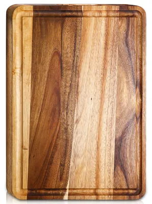 Schneidebrett Akazienholz 44x30 cm mit Saftrille