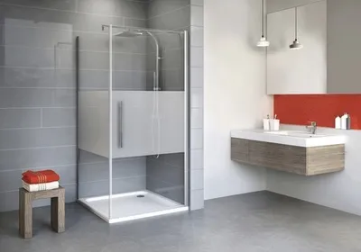 Produktbild von Drehtür inkl. Seitenwand Schulte Alexa Style 2.0 80x90 cm Dekor Dezent Profilfarbe aluminium