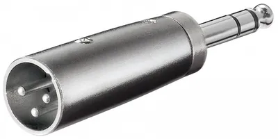 Image de goobay Adaptateur XLR AUX jack 6,35 mm stéréo mâle vers XLR mâle 3/4 pôles (Bulk)