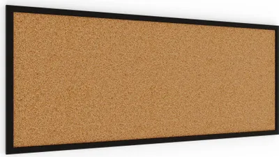 Immagine prodotto di Bacheca in sughero 100x40 cm cornice in legno NERA