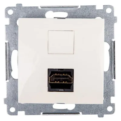 Zdjęcie produktu dla Kontakt-Simon DGHDMI.01/41, Biały, Plastik, IP20, 75 mm, 33 mm, 75 mm