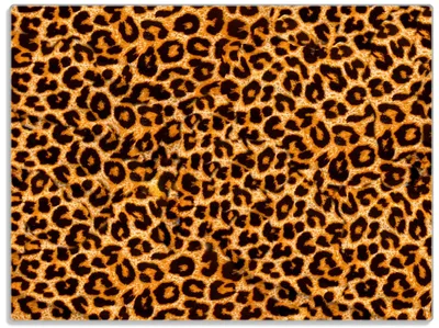 Produktbild von Wallario Glasunterlage, Schneidebrett aus Glas, Größe 30 x 40 cm, Motiv Leopardenmuster in orange schwarz