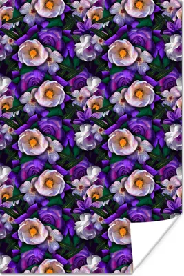 Produktbild von MuchoWow® Poster Blumen - Lila - Anemone 40x60 cm - Plakate für die Wand - Poster Babyzimmer