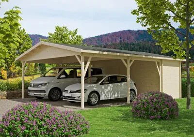 Produktbild von Fjordholz Carport mit Abstellraum Odenwald 44