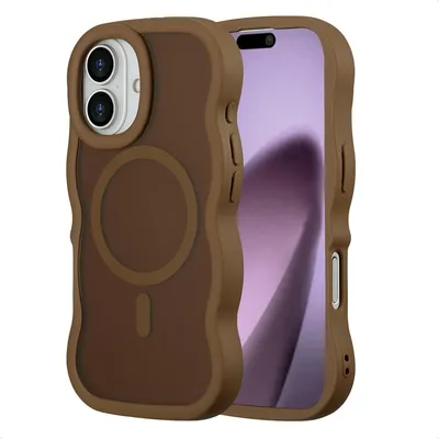 Produktbild von Selencia Wavy Backcover mit MagSafe iPhone 17 - Mocha Brown