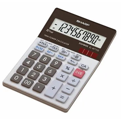 Produktbild von Sharp 10 Digit Stylish Desktop Calculator, LCD, SB/LR44 x 1, 130 g, 100 x 151.5 x 33 mm
