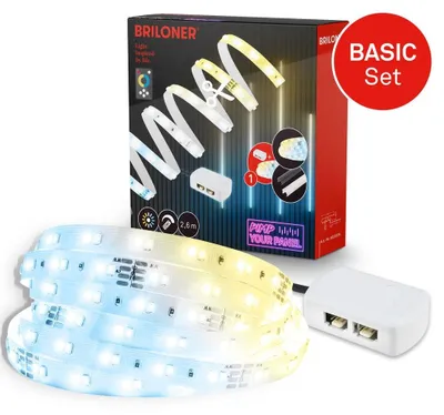Immagine prodotto di Briloner Pimp your Panel, set iniziale Striscia LED 2,6 m, telecomando, CCT