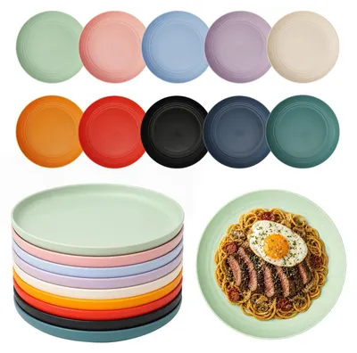 Obrázok produktu pre Plastový piknikový set, 23 cm, 10-dielny, nerozbitný, ľahký, vhodný do mikrovlnnej rúry