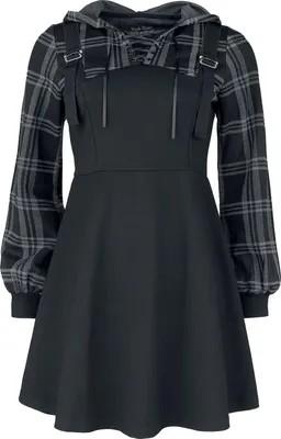 Produktbild von Rock Rebel by EMP Damen schwarzes kurzes Kleid mit Schnürung XL