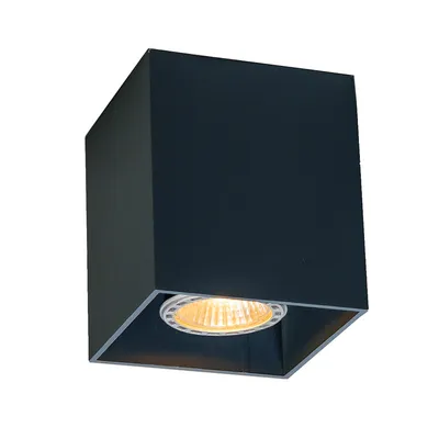 Zdjęcie produktu dla QAZQA – nowoczesna konstrukcja Nowoczesna konstrukcja Kinkiet I Reflektor punktowy I Reflektor sufitowy I Reflektor sufitowy I Reflektor I Lampa I Oprawa oświetleniowa Czarna GU10 50 mm – Qubo I Salon I Sypialnia – Aluminiowa kostka I Kwadratowa – L