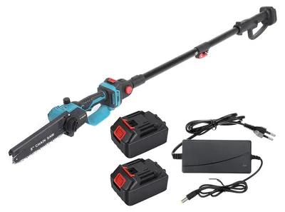 Produktbild von Drillpro Akku Hochentaster 21V mit 2m Verlängerungsstange 8 Zoll Kettensäge Bürstenloser Motor 900W 28000U/min 2 Akkus EU Ladegerät