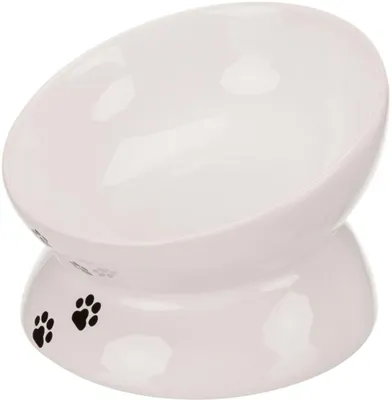 Produktbild von TRIXIE Napf, erhöht, Keramik, 0,15 l / Ø 13 cm, weiß