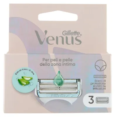 Produktbild von Gillette VENUS für Haare und Haut im Intimbereich, 3 Ersatzklingen für Damenrasi