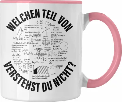 Produktbild von Trendation - Welchen Teil Verstehst Du Nicht Tasse Geschenk für Mathe Physik Studenten Lehrer (Rosa)