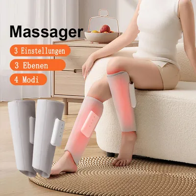 Produktbild von 2pcs Wadenmassagegerät, Luftkompression Massage, massagegerät mit Heizung, Airbag Massagegerät, Display, 3 Temperaturstufen, 1800mAh Akku
