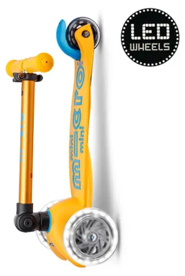Produktbild von Micro Mobility Mini Micro Deluxe Foldable LED, Kinder, Dreiradroller, Junge/Mädchen, Asphalt, 50 kg, 3 Rad/Räder