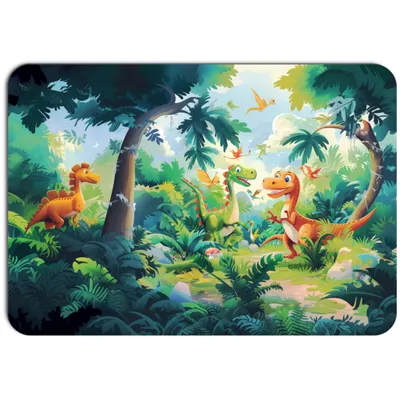 Zdjęcie produktu dla Podkładka dla dzieci z bezpośrednim nadrukiem 43 x 30 cm, motywy dziecięce, podkładka Trwałe, zmywalne, nieszkodliwe dla zdrowia, dinozaury