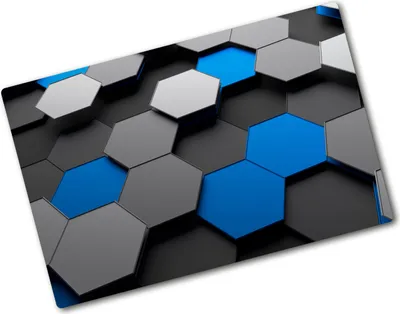 Produktbild von Tulup Glas Herdabdeckplatte - 80x52 cm - Glaskeramikkochfeld-Abdeckung Spritzschutz Glasabdeckplatte - Einteilig - Kunst: Modern & Klassisch - 3D-Abstraktion - Schwarz