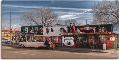Produktbild von ARTland Leinwandbild Historische Route 66 in Seligman Größe: 40x20 cm