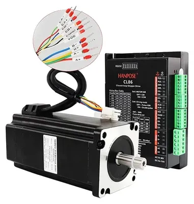 Zdjęcie produktu dla Silnik krokowy hybrydowy, moment obrotowy 12 Nm, konstrukcja dwufazowa, seria 86EH156-CL86