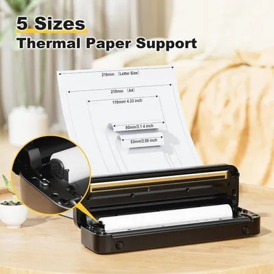 Image de Petits testeurs thermiques pour format A4, sans encre, compatibles Android et iOS, portables