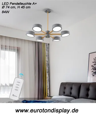 Obrázek produktu pro LED stropní světlo 9013D-6-G šedé s dálkovým ovládáním Barva světla nastavitelná Akrylové stínítko A+ LED světlo do obývacího pokoje