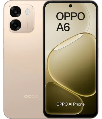 Image de OPPO A6 17,1 cm (6,75") Double SIM Android 15 4G USB Type-C 6 Go 256 Go 6550 mAh Or