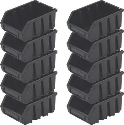 Produktbild von Sichtlagerkästen Ergobox 2, schwarz