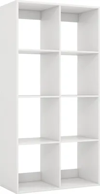 Produktbild von 8-Würfel-Bücherregal mit Rückwandleiste und Kippsicherung, Weiß