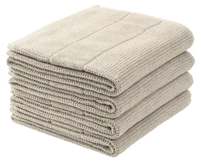 Produktbild von SCHIESSER Handtuchset Turin | Einfarbig | 4-teilig | 100% Baumwolle | Flauschig & Saugstark | 50x100 cm | Helltaupe