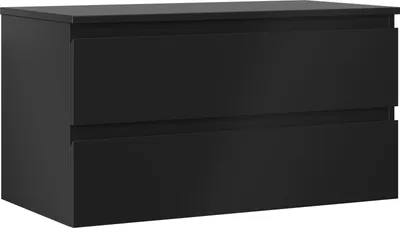Immagine prodotto di Mexen Orio mobiletto da bagno sotto lavabo 90 cm con piano, 2 cassetti, nero opaco - 91A10-09047-2-BFFC71