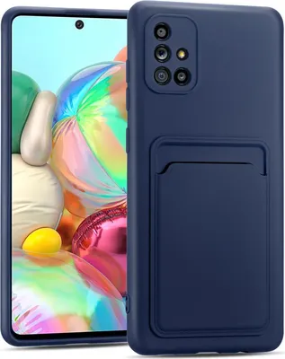 Obrázok produktu pre Puzdro na mobilný telefón pre Samsung Galaxy A51 kryt silikónový ochranný kryt so slotom na kartu Slim Wallet Case, modré