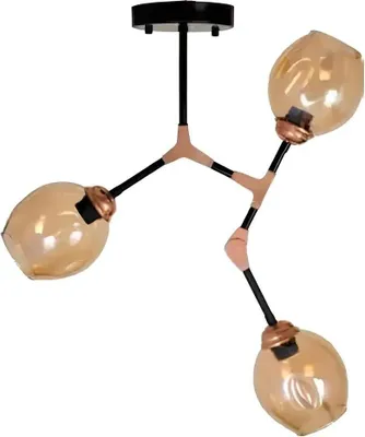 Image de Plafonnier Lustre Lampes de plafond Or Moderne Verre