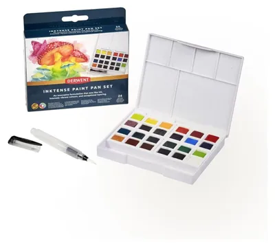 Produktbild von 24 Farben Aquarellpalette für Malen und kreative Arbeiten