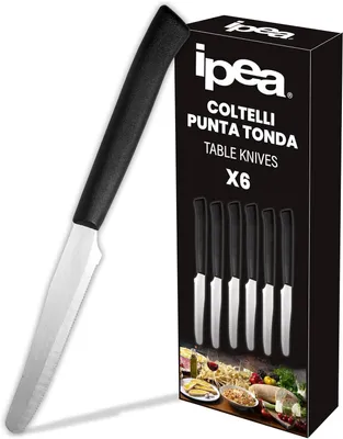 Produktbild von Tafelmesser scharf, 6 Stück, rostfreier Stahl, für die Küche