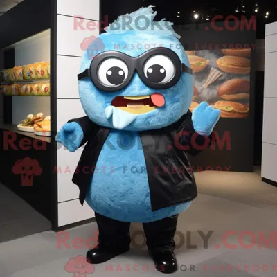 Obrázok produktu pre Maskot spoločnosti Sky Blue Sushi, postavička REDBROKOLY, je oblečená v koženej bunde a nosí okuliare