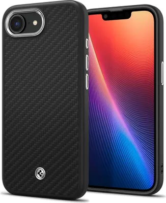 Zdjęcie produktu dla Spigen Enzo Aramid, Pokrowiec, Apple, iPhone 16e, 15,5 cm (6.1"), Czarny