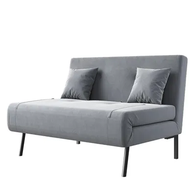 Immagine prodotto di SONNI 120x80x79cm Grigio divano letto triplo pieghevole Divano e letto in uno, schiuma ignifuga, pile per bambini