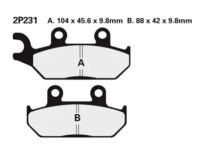 Immagine prodotto di Pastiglie freno semi-metalliche NISSIN Street - 2P-231NS