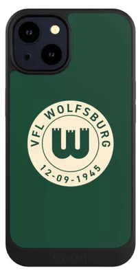 Produktbild von NIVOCASE Hülle für Apple iPhone 14  Handyhülle NIVOcore Case Schwarz Offizielles Lizenzprodukt VfL Wolfsburg 80 Jahre