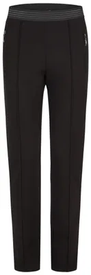 Produktbild von Barbara Lebek Damen Schlupfhose Schwarz mit Biesen und Reißverschlusstaschen