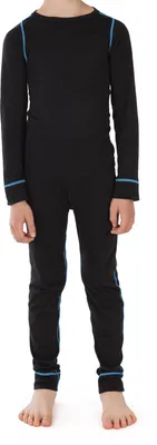 Produktbild von CFLEX Kinder Ski- & Thermowäsche Set - warme Unterwäsche Langarm POLARDRY - Schwarz-Blau 158-164